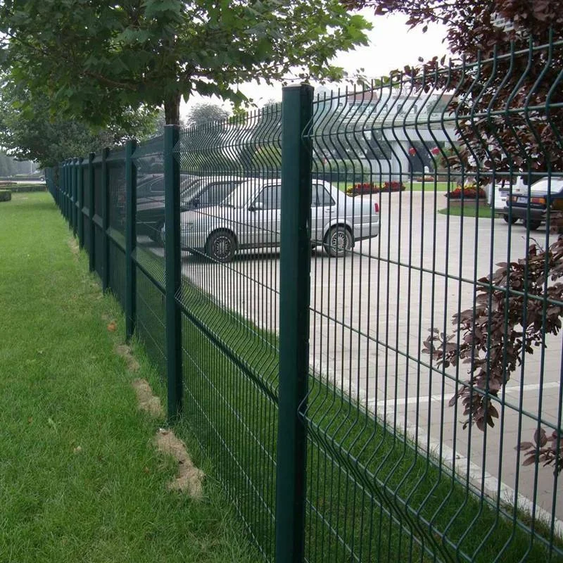 Galvanized Welded 3D Curved Anti-Climb Wire Mesh Fence with Peach Post for Outdoor Security