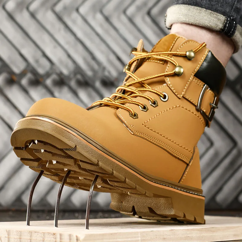 CNGDY Low price high top leather upper working labor insurance safety shoes for men Safety Boots