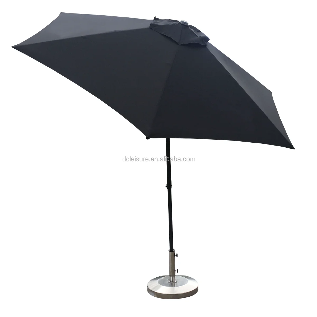 Aluminum Adjustable Solar Sun Shade Custom Cafe Center Pole Parasol Umbrella With Logo