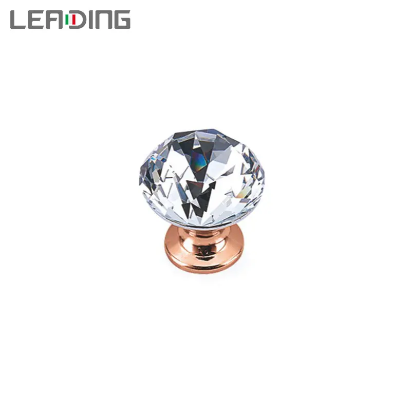 Crystal Drawer Knob Zinc Alloy Cabinet Handle Furniture Pull