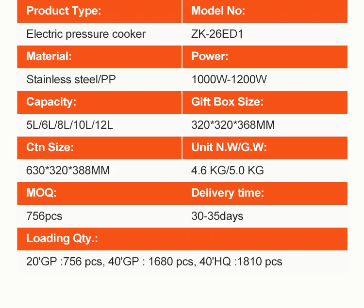 Good price Digital LED Display 5/6/8/10/12 litter electric cooker stainless steel instant cook pot electric pressure rice cooker