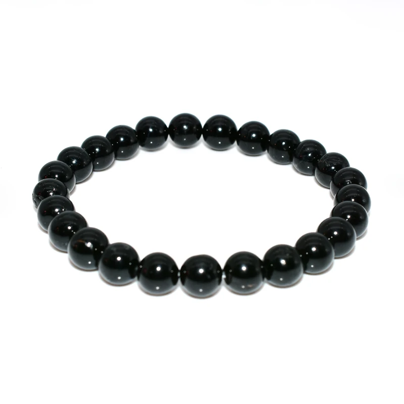 Trade Insurance High Grade 4/6/8/10/12MM Natural Black Tourmaline Bracelet