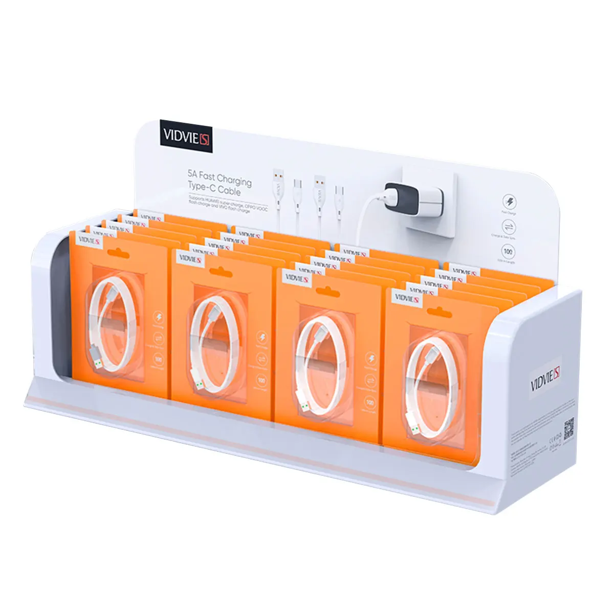 
VIDVIE Universal Compatitible 5A Power Supply Data Cable Type-C Micro-USB 3ft Super Fast Charging Cord Set Suit 