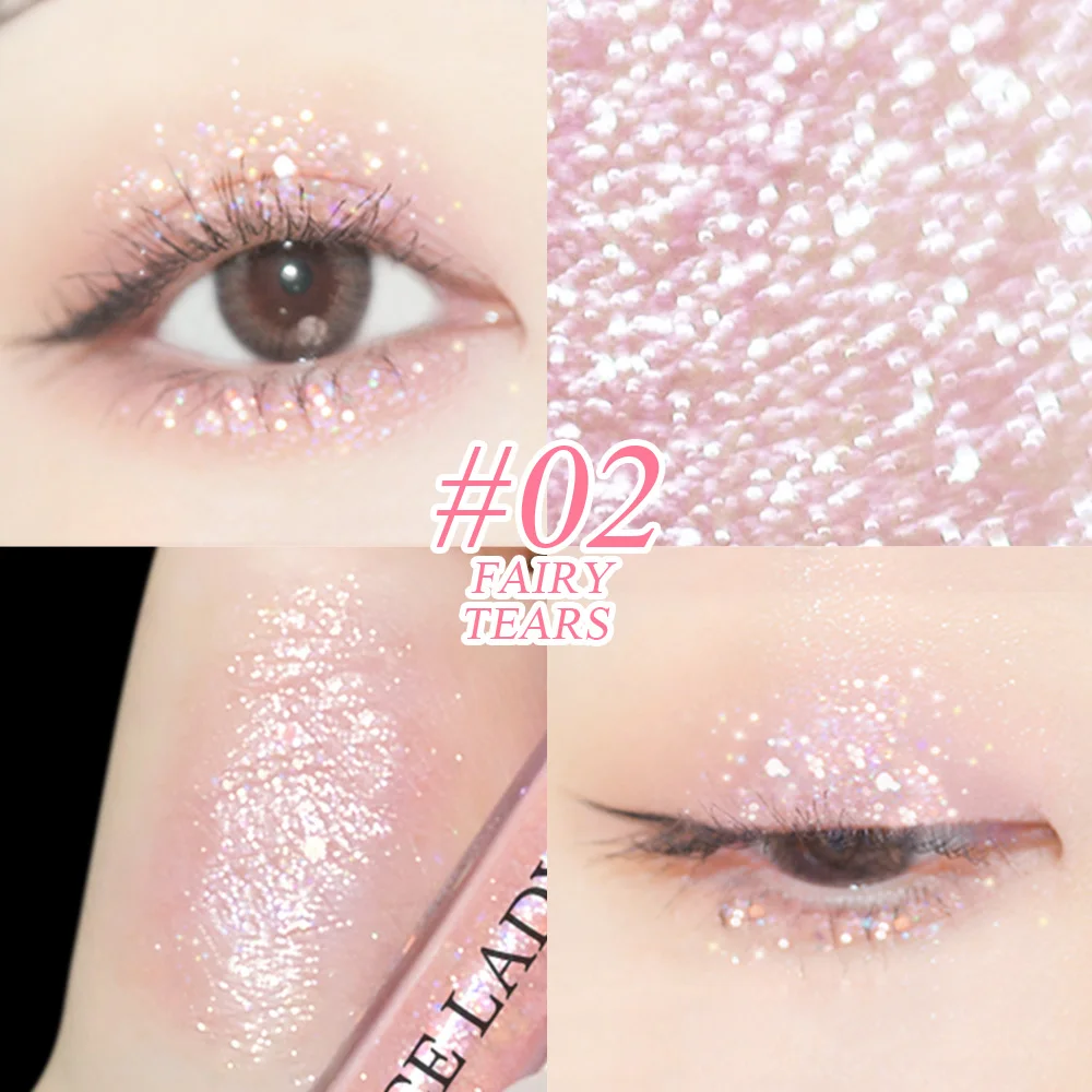 SACE LADY Liquid Eyeshadow Highly Pigmented Waterproof Glitter Eyeshadow 4 Colors Private Label Eye Make-up