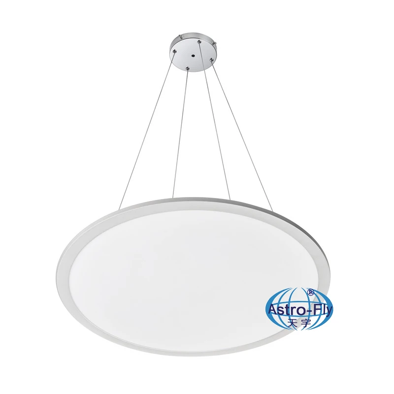 Suspended Ceiling Panels Light 100-180lm/W 20-90W PMMA LGP Flicker-Free 80-93Ra 2021 New Dimmable D300 Round LED Panel light