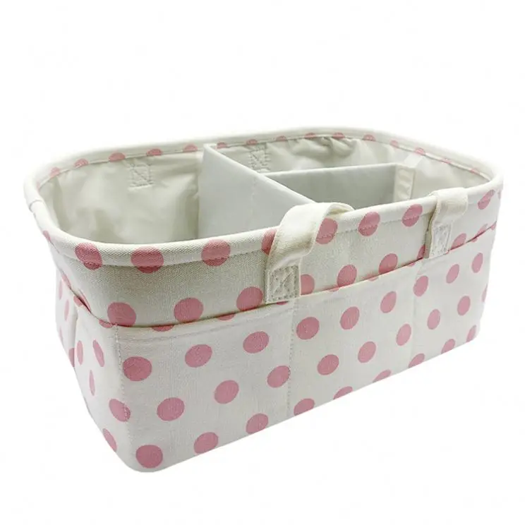 Canvas Collapsible Laundry Basket Storage Baskets 2020 New Storage Bags Wholesale Foldable Fabric Cotton Single Rectangle Pink