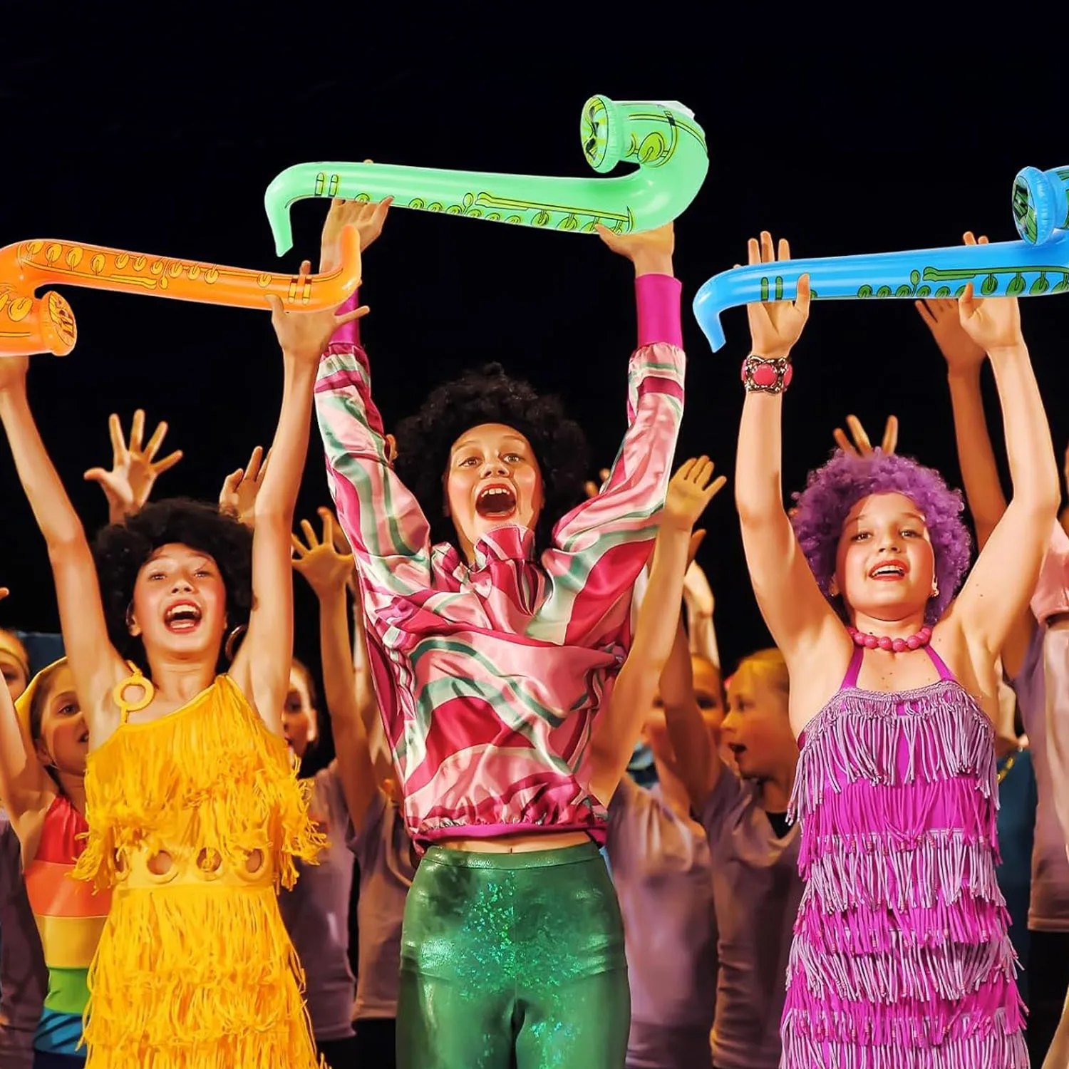 Inflatable Saxophone Inflatable Instruments Toy for Boys and Girls Party Decorations Birthday Party Favors