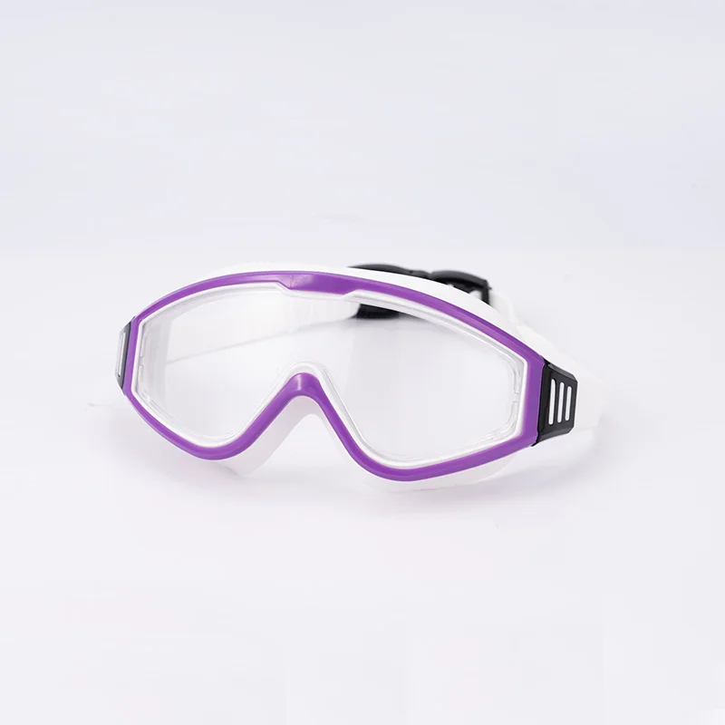 High yield silicone eye protection swimming glasses adult anti-fog anti-UV large frame waterproof swim goggles with nose cover