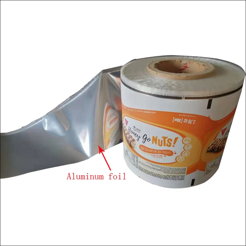 Factory price flexible food grade custom printed plastic bags laminated roll plastic film for food packaging