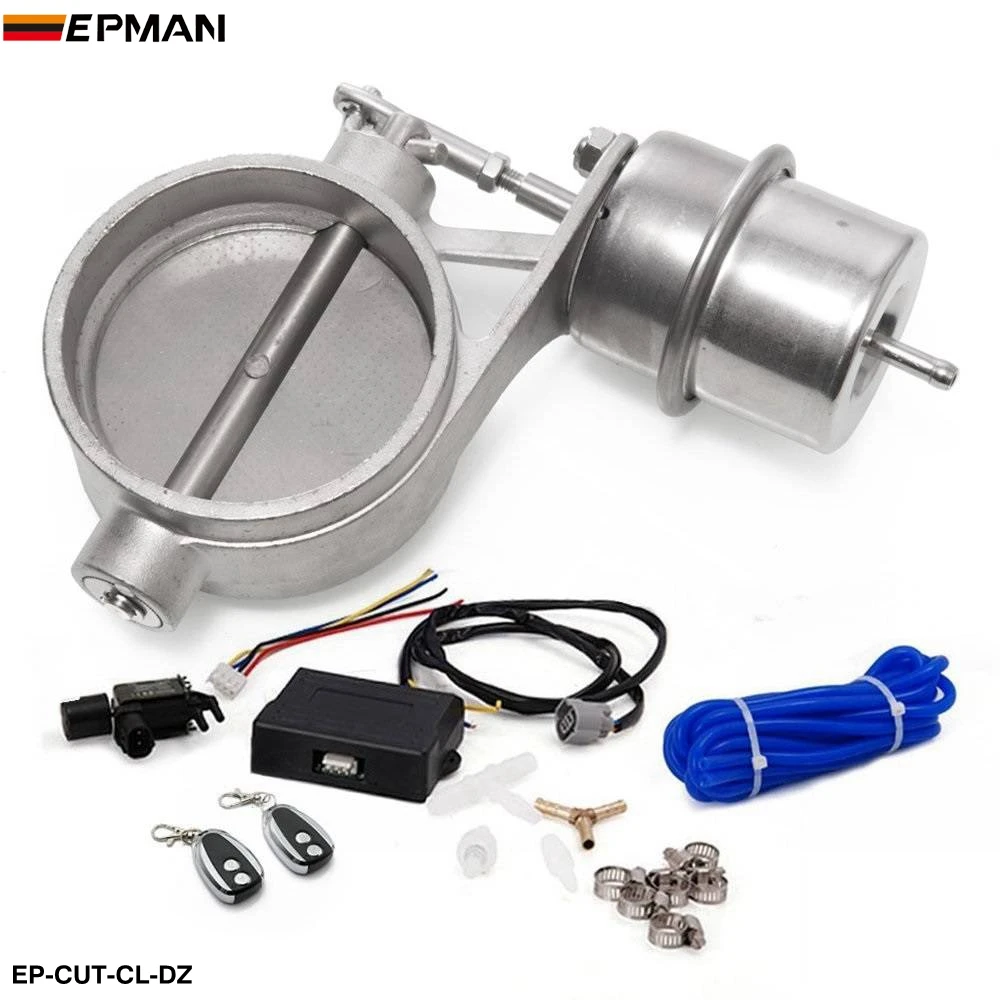 EPMAN Electrical Closed Vacuum Exhaust Cutout Valve With Wireless Remote Controller Set 51mm 63mm 76mm 89mm 102mm EP-CUT-CL-DZ
