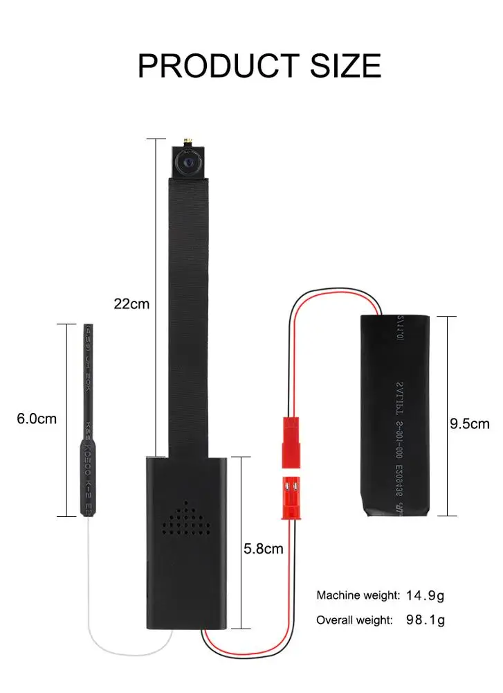 Профессиональная Заводская Скрытая шпионская камера HD 1080P Wi-Fi невидимая модульная Беспроводная IP-камера «сделай сам» мини-Скрытая слежения за няней