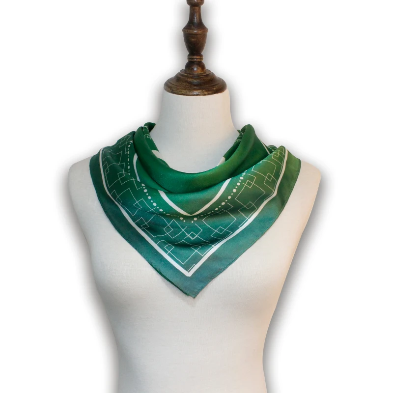 Promotional fashion custom made hair silk bandanas scarf