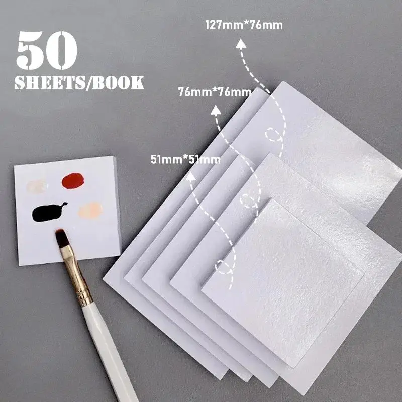 50pcs Disposable Tinting Glue Paper Terable Nail Toning Palettes Nail Polish Color Mixing Tray Waterproof Paper Display Board