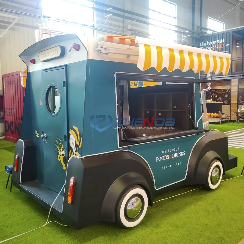 Custom Food Cart Concession Mobile Sweet Cake Food Cart Catering Truck Ice Cream Cart Food Candy Trailer