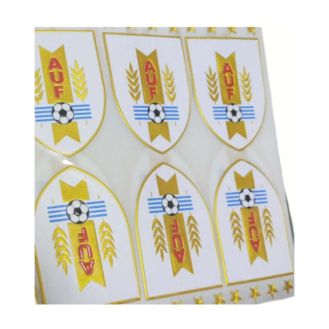 Uruguay national wholesale custom 3d tpu patch silicone heat transfer label sticker iron on printing patch club