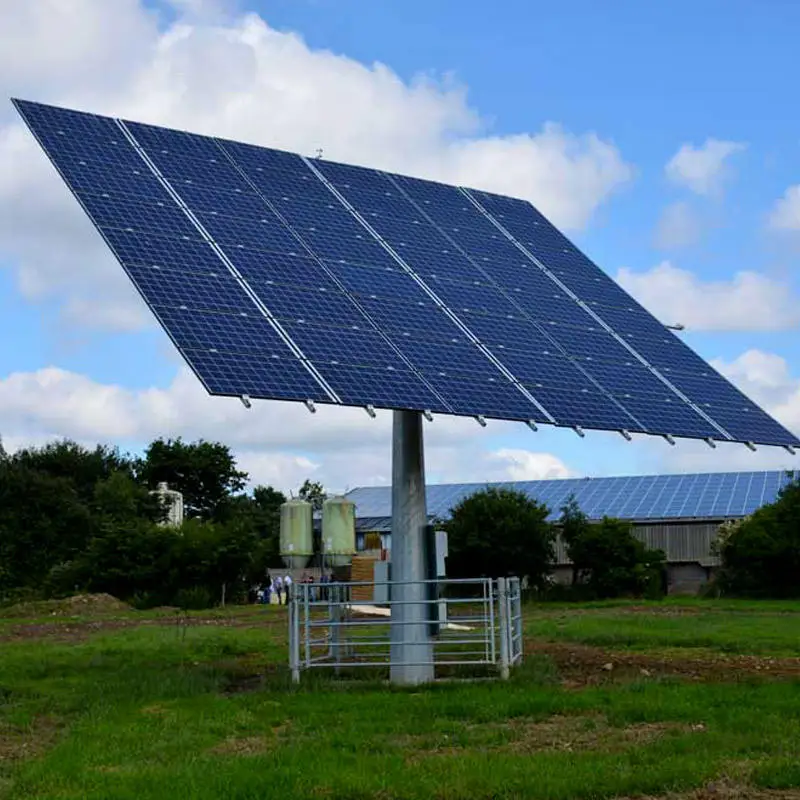 Ground mounting single dual axis solar tracking system components slew drive solar panel mounting brackets