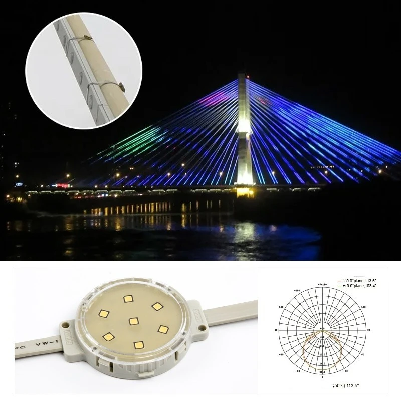 Long Life RGB 24V Pixel Led Point Lights Outdoor Decoration Pixel Led Pixel Light with Controller