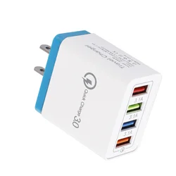 Universal 5v 3.1a 4 Usb AC Charger Adapter EU/US Plug Cell Phone Smart Wall Charger For Iphone Xs Max X For Ipad Tablet