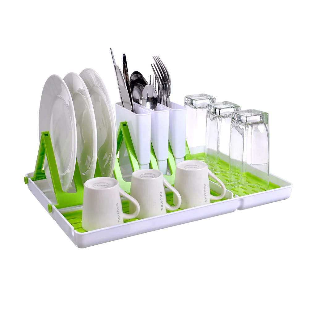 New home kitchen and restaurant foldable over the sink top dish cup fork cutlery plastic drying rack organizer cookware dryer