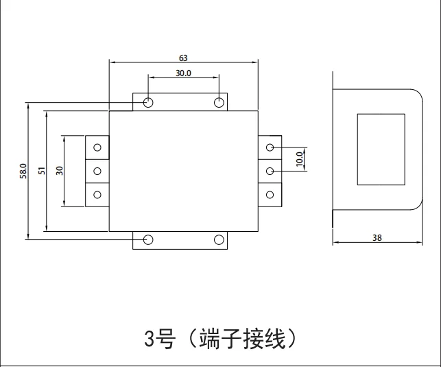 Single Phase Emi Filter 250v AC EMI Filter current resistant 30A EMC Filter