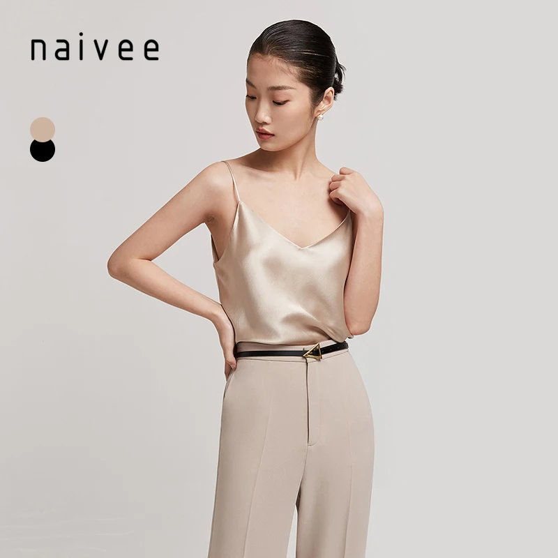 
naivee spring series satin light shinning skily women glowy tank top ladies tank top sexy 