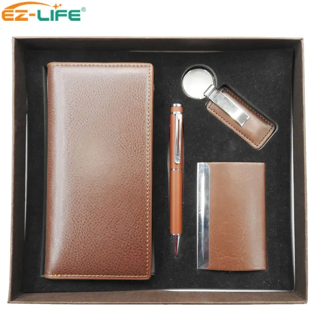 Подарочный набор рекламный брелок из искусственной кожи держатель для визиток индивидуальный кожаный кошелек