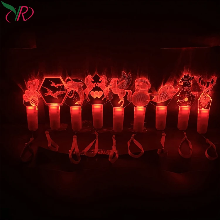 Super Bright Concert Fashion Show Light Stick Party Festivals Big Star Heart Shape Led Stick Led Stick Movement Detector
