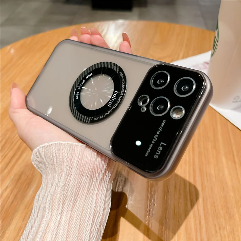 camera lens protector magnetic phone case for iphone 11 12 13,for iphone 14 pro max case clear not yellowing phone