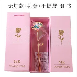 Wholesale 24K golden rose Valentines Day Golden Rose