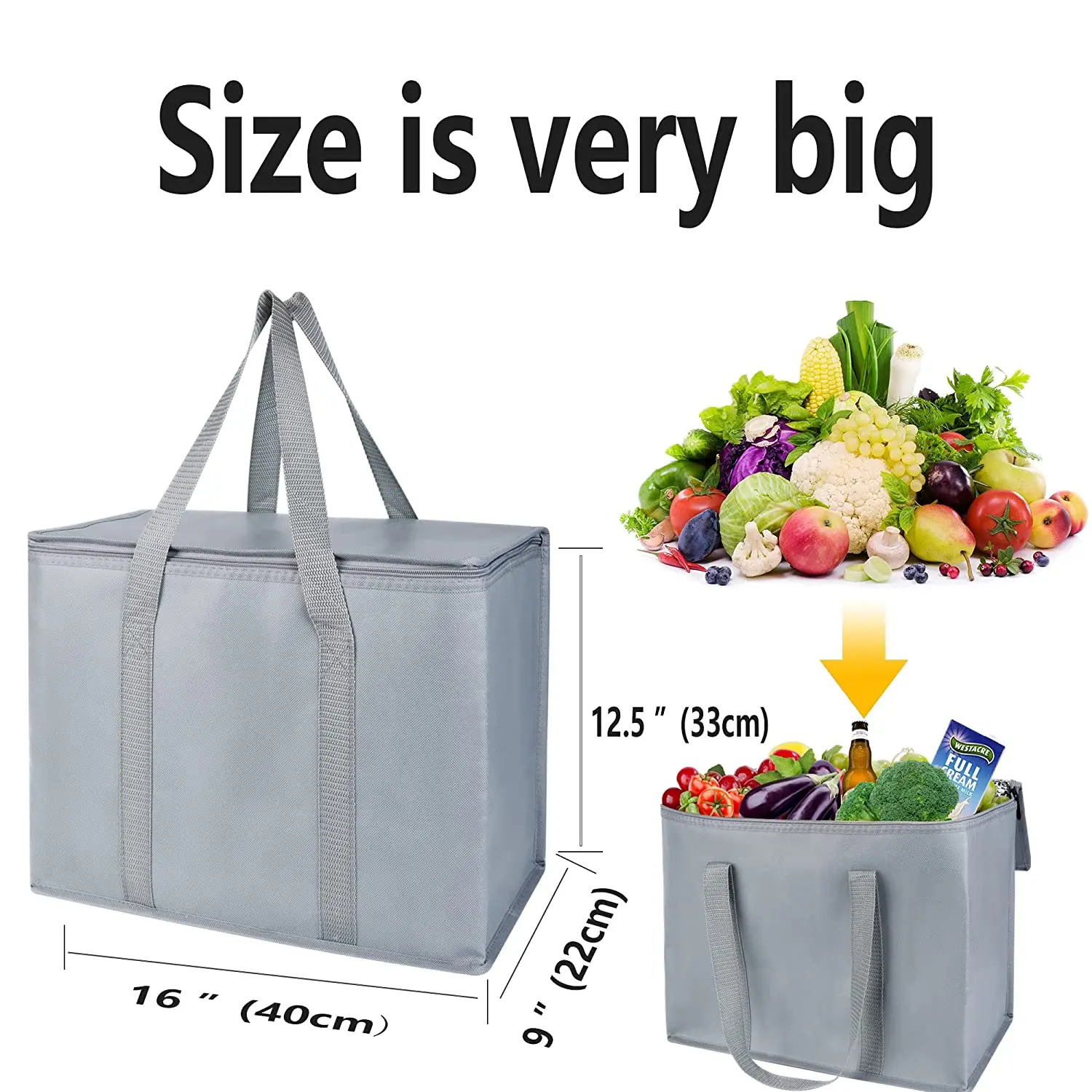 Insulated non-woven freezer bag ice cream lunch beer insulated ice bag solid color free cooler bag