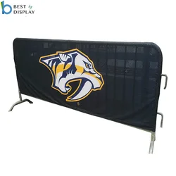 Full color digital printed advertising bike rack cover fabric mesh fence banner