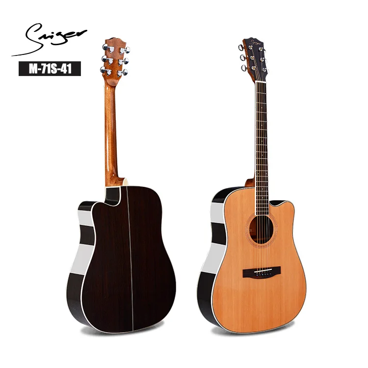 China wholesale music instrument Solid wood 6 strings electric guitar acoustic