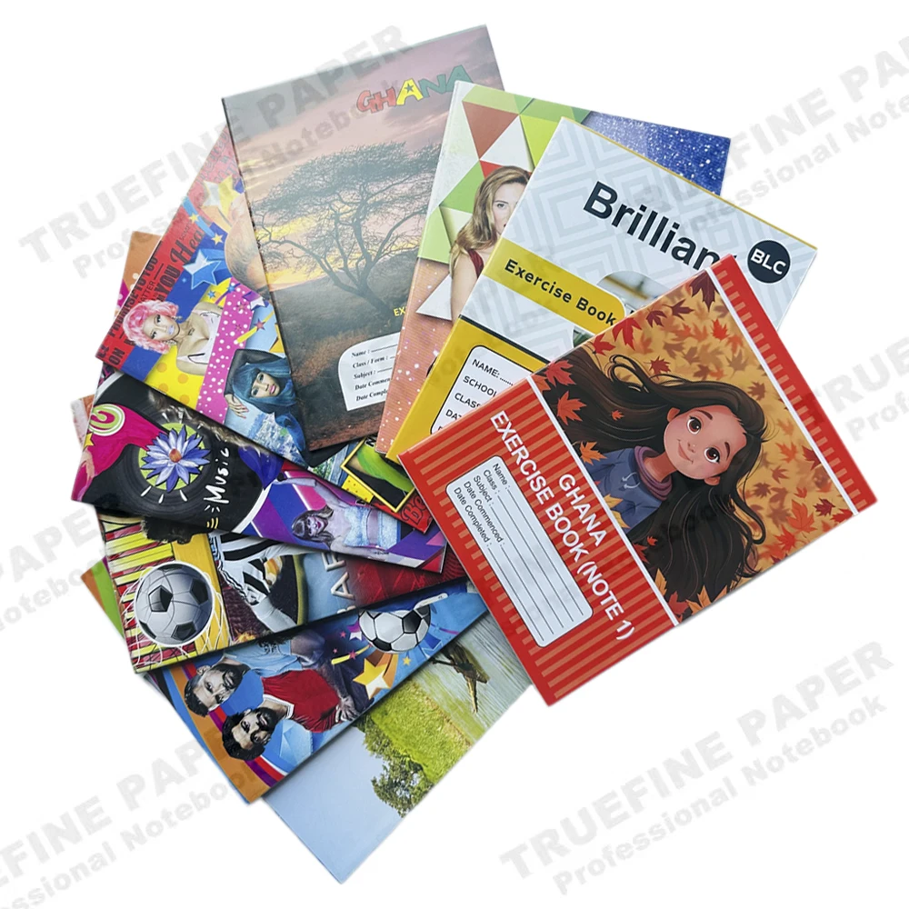Ghana School Single Line Exercise Book 18x24cm 80 Pages Exercise Book with Cardboard Cover