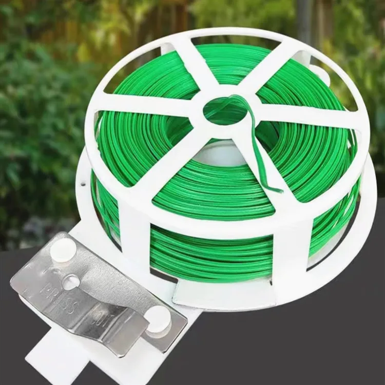 PVC twist ties with cutter plastic coated metal tie wire garden wire