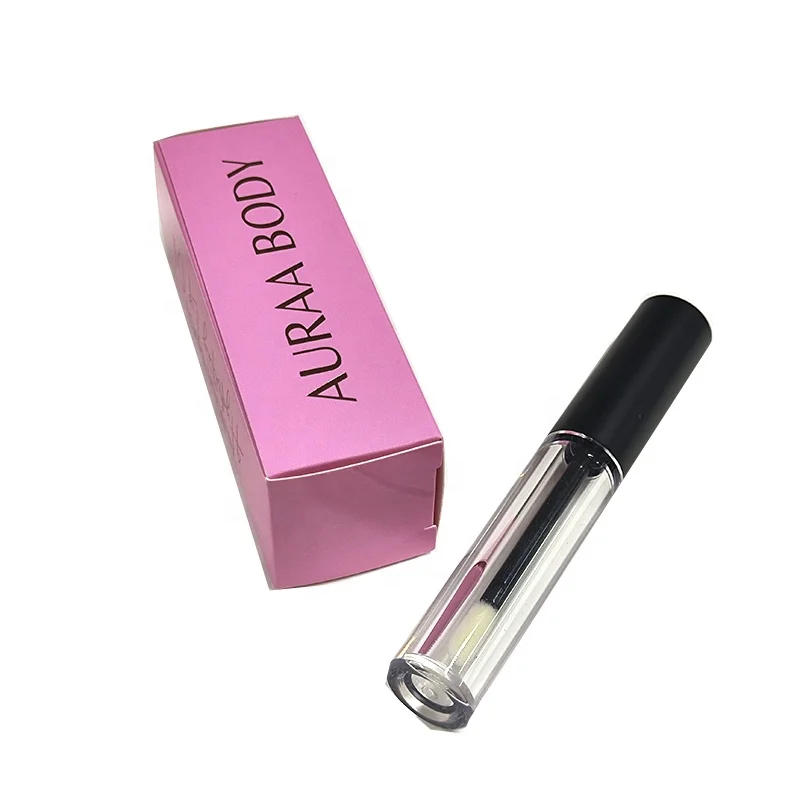Whole sale Luxury Custom Packaging Lip Gloss Boxes With Shiny rose lip gloss boxes coated paper for business
