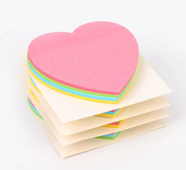 YIHENG Heart Shape Customsticky note fluorescent color ruler square memo pad school supplies index tabs bookmark