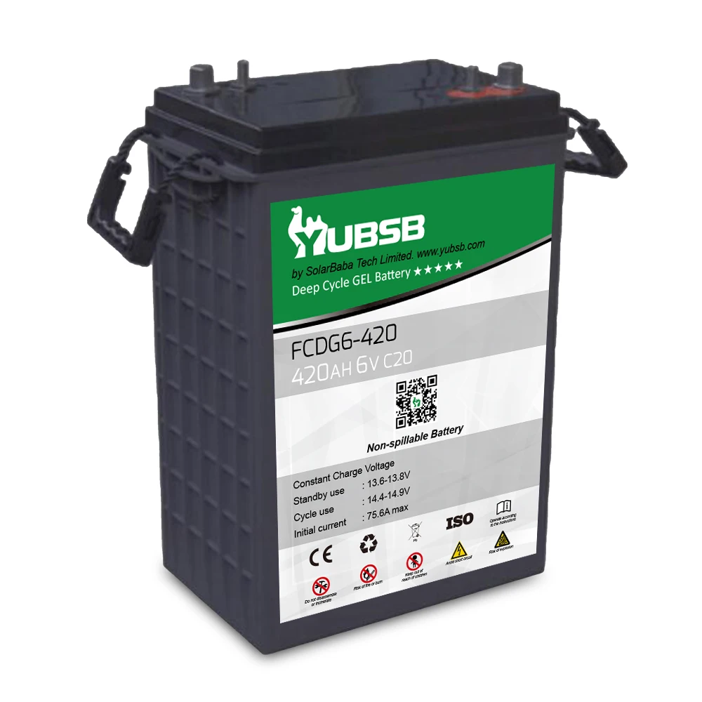 
2020 Top Sale 6 Volt Deep Cycle Gel UPS Battery 310ah 420ah For UPS System 
