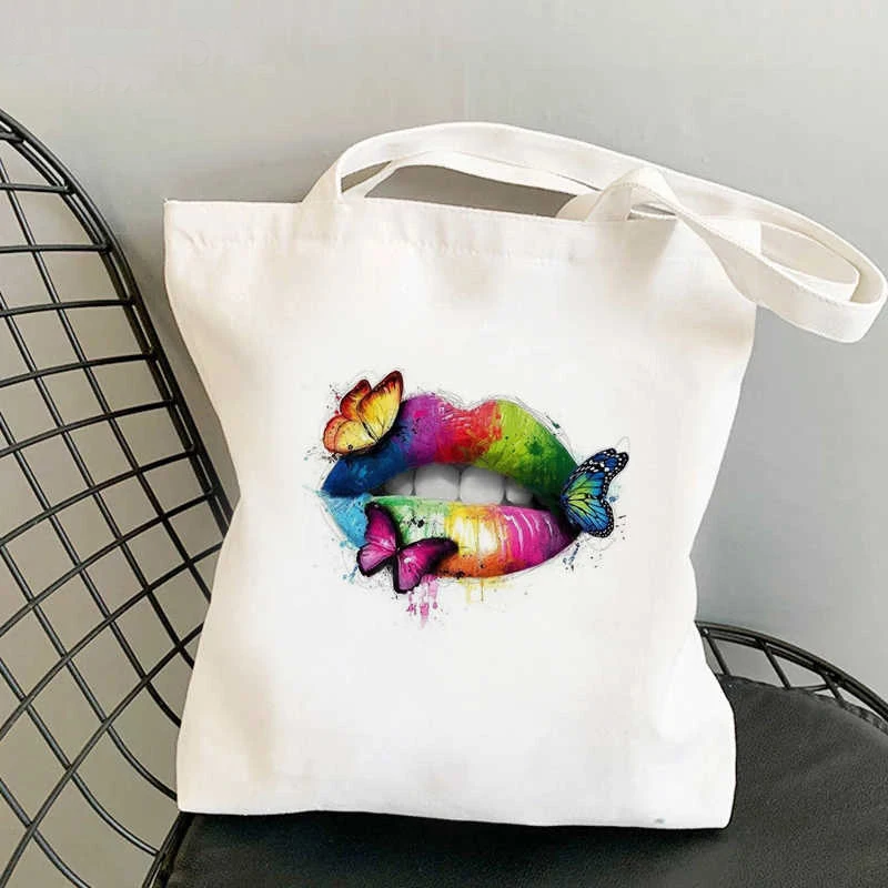 Natural cotton canvas tote bag customized logo cotton shopping bag