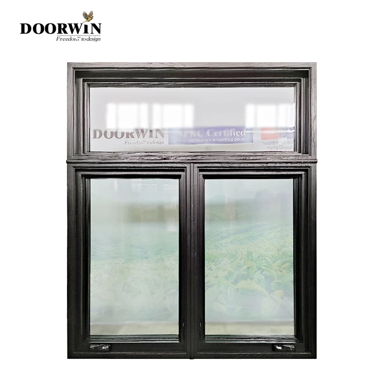 Современный дизайн алюминиевое деревянное окно с кривошипной ручкой для дома