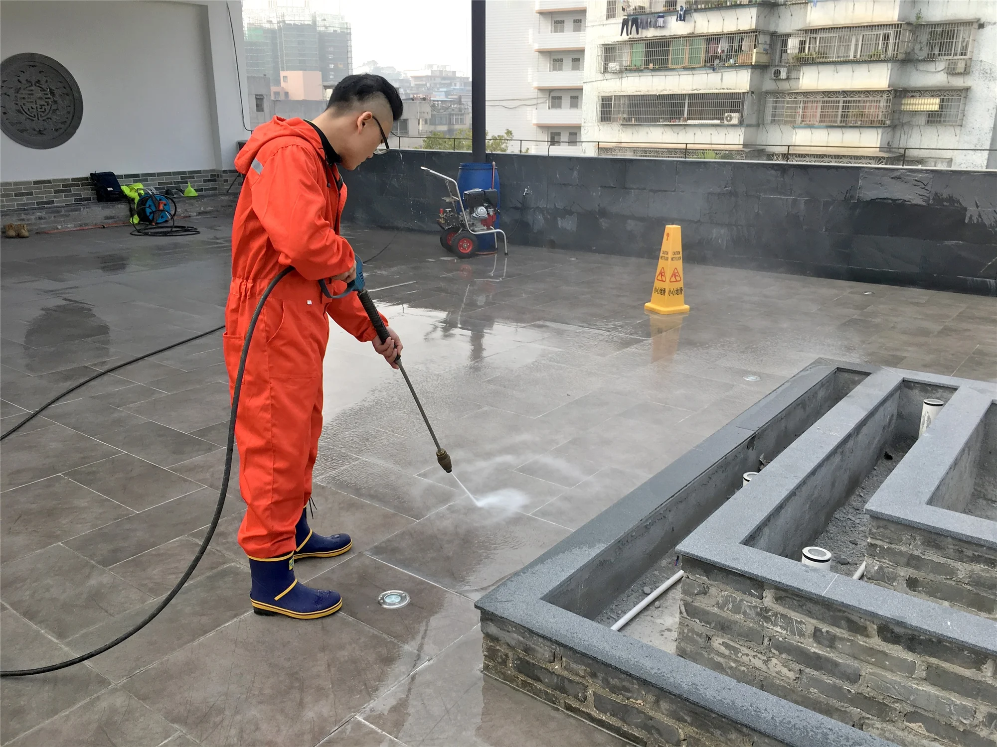 Промышленная Италия мойка поверхности высокого давления 10000 psi с насосом для мойки