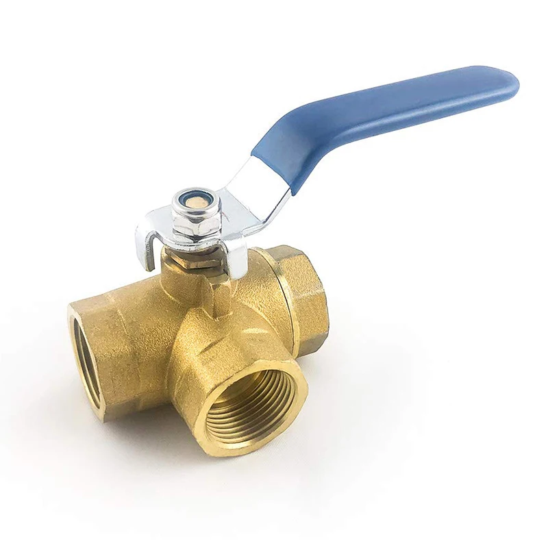 High Pressure 1/4' 2 inch 3 way Water Ball Valve Union Lockable Forged Brass Ball Valves