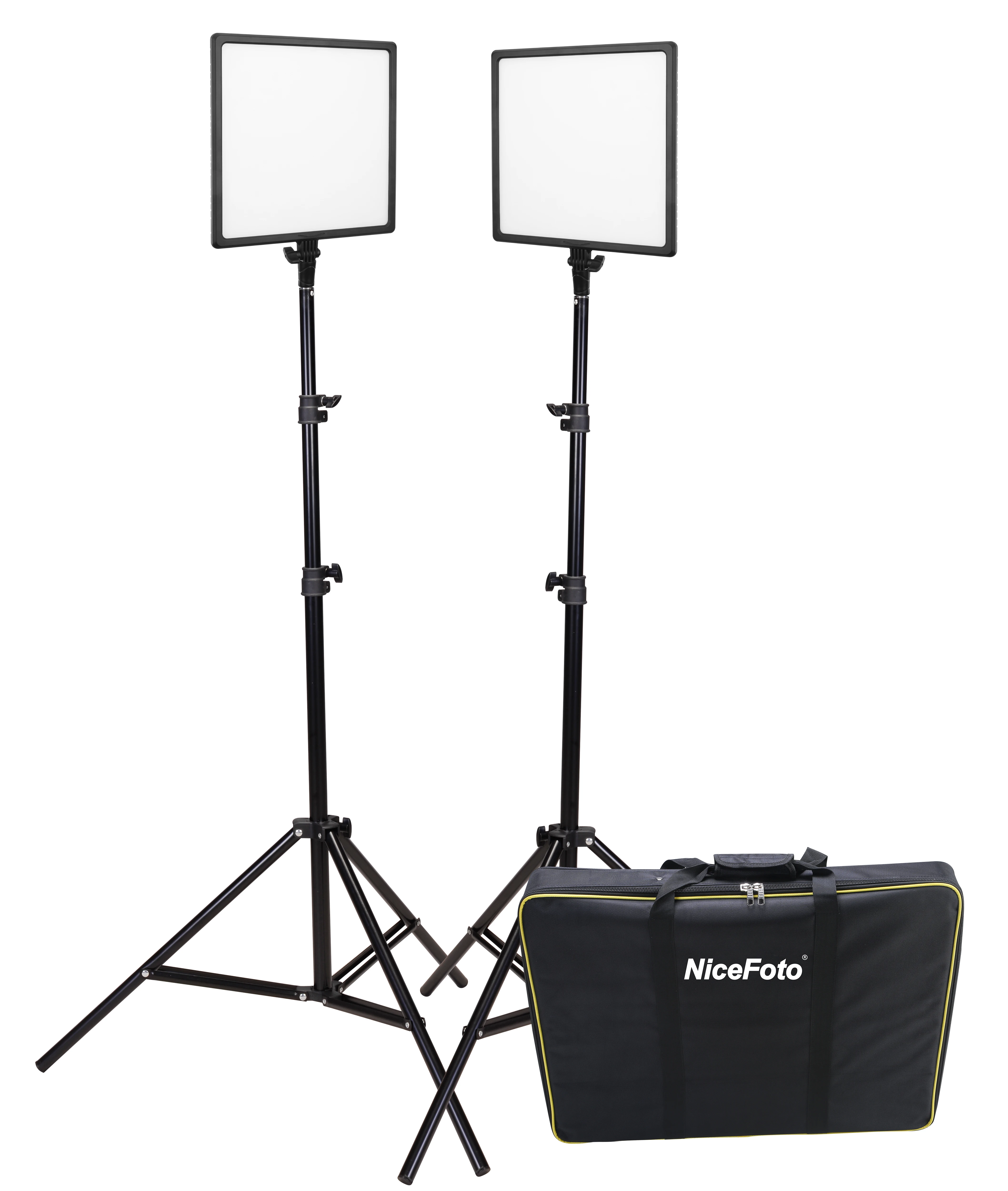 KT-SL307(SL-500A) Nicefoto - Pad LED Video Light Kit 50W Super Soft Bi-color 3200-6500K Photography & Video Changeable 0-100% 15