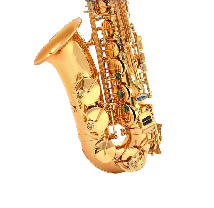 
Gold Lacquer Brass Alto Instrument Accessories China Sax Professional Eb Saxophone Alto 