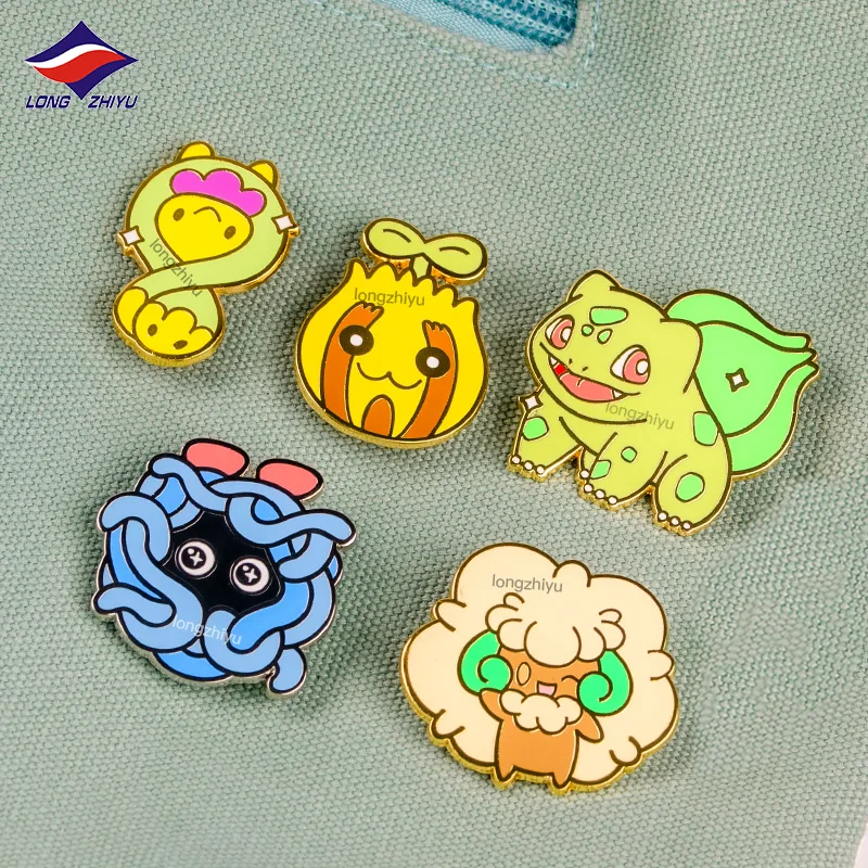 Longzhiyu 15 Years Factory Maker Cartoon Hard Enamel Pin Badges Custom Made Lapel Pins for Decorations