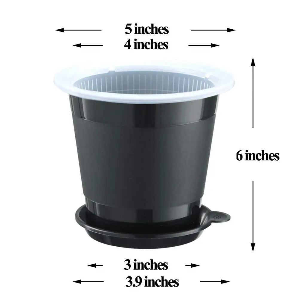 Plastic flower pot with double wall holes for air pruning function garden supplier with tray
