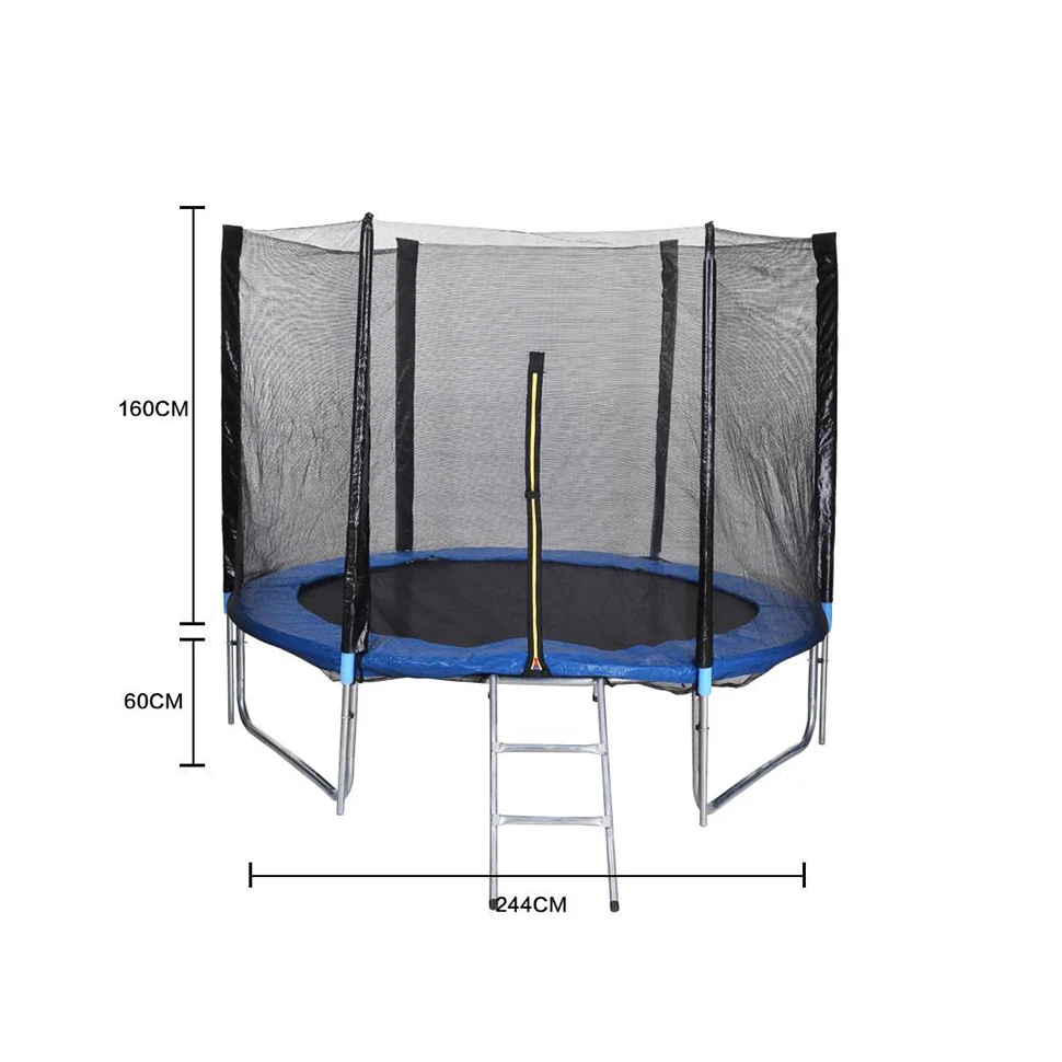 Top Recommended Soft Spring Trampoline with Safety Net and Ladder and Trampoline Fabric Heavy Duty Mat