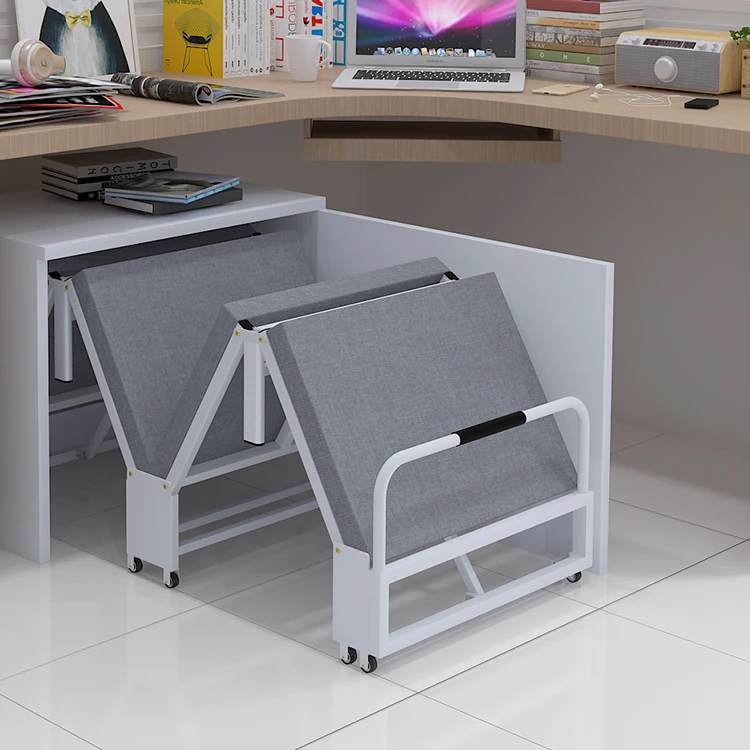 
Cheap bedroom furniture Murphy bed saves space hospital spare bed with table and cabinets 