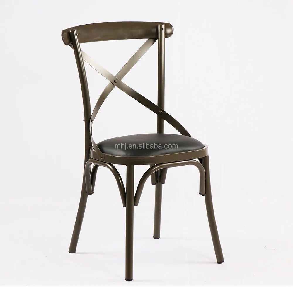 2023 Wholesale Stack Stackable Beech birch Crossback Chair X Wedding event Dining Wood Cross Back Chair