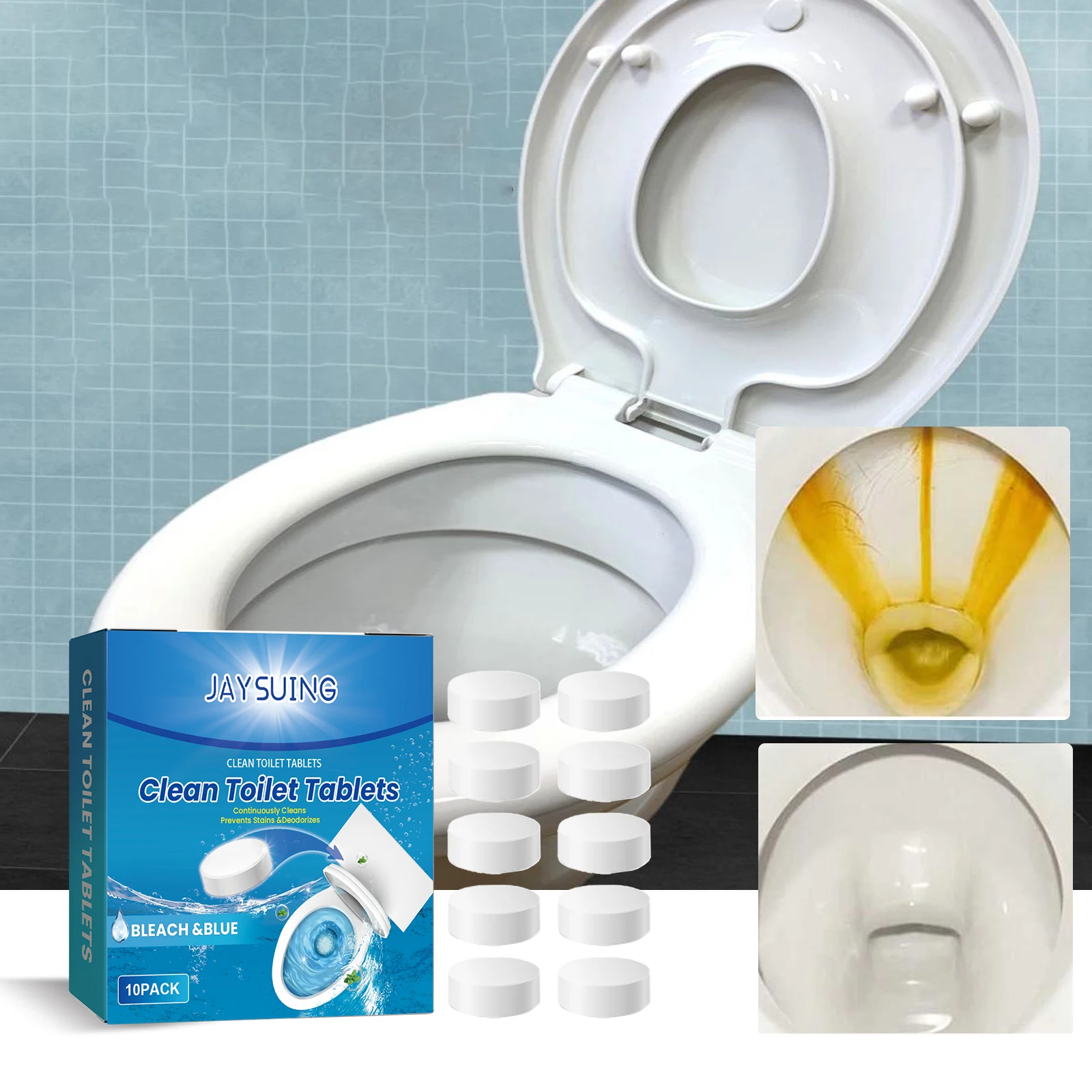 Jaysuing OEMODM Toilet Cleaner Foam Effective Toilet Cleaner Sustainable Deodorize Toilet Bowl Cleaner Tablet
