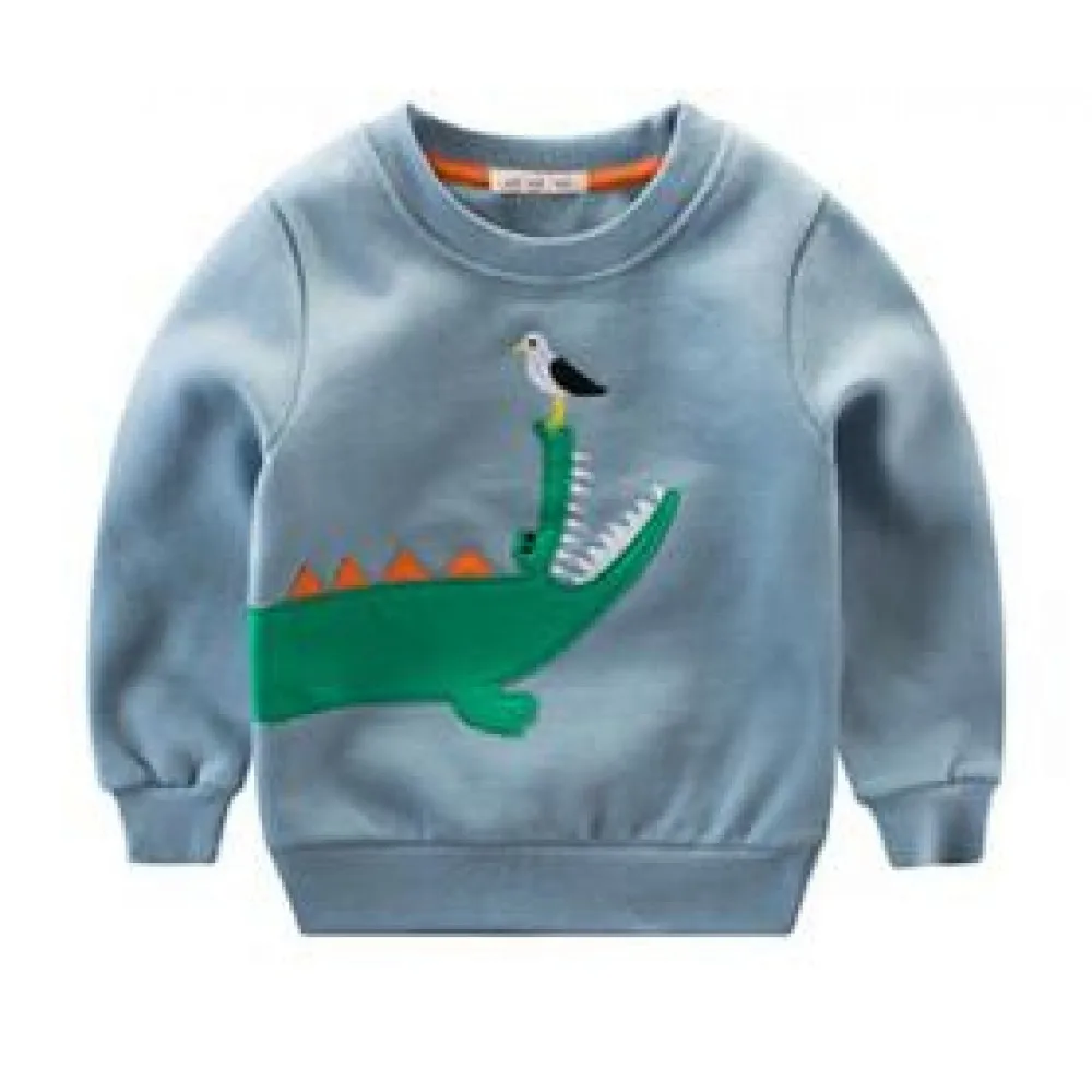 
Baby Boy Sweatshirt Children Autumn Long Sleeve Tops Boys Girls Clothes cartoon animal print toddler boy sweatshirt 